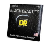 DR Strings BLACK BEAUTIES™ - BLACK Coloured Electric Guitar Strings: Light to Medium 9-46