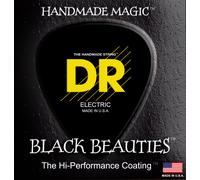 DR Strings BLACK BEAUTIES™ - BLACK Coloured Electric Guitar Strings: Medium 10-46