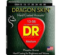 DR Strings DRAGON SKIN™ - CLEAR Coated Acoustic Guitar Strings: Medium 13-56