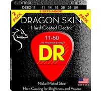 DR Strings DRAGON SKIN™ - CLEAR Coated Electric Guitar Strings: Heavy 11-50 (2-Pack)