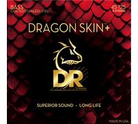 DR Strings Dragon Skin+ Coated Bass Strings 45-105 Stainless Steel Electric Bass Guitar Strings