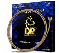 DRAGON SKIN+ - Coated 80/20 Acoustic Guitar Strings - DA8-12 - Superior Sound with Comfortable Feel & Long Life: Light 12-54