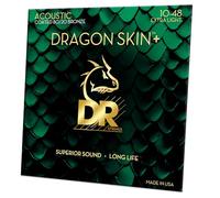 DR Strings Dragon Skin+ Coated 80/20 Extra Light 10-48 Guitar strings