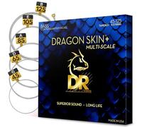 DR Strings DRAGON SKIN+ - Coated Quantum Nickel Bass Strings - DBQM5-45 - Superior Sound with Comfortable Feel & Long Life: 5 String Multi-Scale Medium 45-125