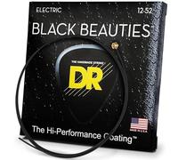DR Strings Electric Guitar Strings, Black Beauties - Black Coated, 12-52 (BKE-12)