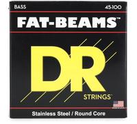 DR Strings FB-45/100 Fat-Beams Bass Strings Medium Lite 45/100 | Stainless steel, strong mids, rich bass, flexible feel, made in the USA