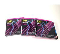DR Strings Guitar Strings 3 Packs Electric Neon Pink 09-46 Light and Heavy