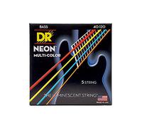 DR Strings HI-DEF NEON Multi-color Series 5 String Bass Strings - Light 40-120
