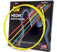 DR Strings HI-DEF NEON™ - MULTI-colour coloured Bass Strings: Medium 45-105