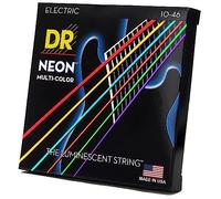 DR Strings HI-DEF NEON™ - MULTI-COLOUR Coloured Electric Guitar Strings: Medium 10-46