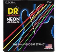 DR Strings – Coloured Electric Guitar Strings – HI-DEF NEON™ – Multi-Colour – Medium 10-46