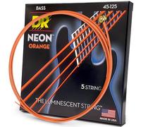 DR Strings Hi-Def Neon Orange Bass Heavy 5 String