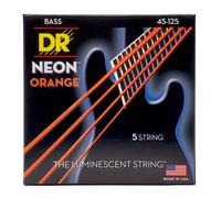 DR Strings Hi-Def Neon Orange Bass Heavy 5 String