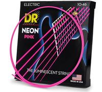 DR Strings Hi-Def Neon Pink Electric Medium NPE-10 Pink Coated 10-46