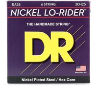 DR Strings Lo-Rider Nickel Plated Bass Medium 6 String | Nickel-plated steel, balanced sound, tight response, versatile, made in the USA