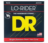 DR Strings LO-RIDER Stainless Steel 45-100 Bass Strings, 4-String, Long Scale