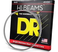 DR Strings MLR-45 HI-BEAM™ - Stainless Steel Bass Strings: Light to Medium 45-100, Silver