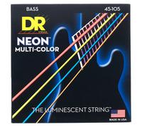 DR Strings HI-DEF NEON™ - MULTI-colour coloured Bass Strings: Medium 45-105