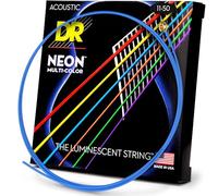 DR Strings NMCA-11 DR NEON Acoustic Strings, Custom Lite, Multi-Color, Full size 4/4