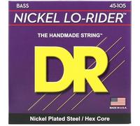 DR Strings NMH-45 NICKEL LO-RIDER™ - Nickel Plated Bass Strings: Medium 45-105, Silver