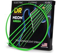 DR Strings NOE710 10-56 Medium Set Handmade Neon Hi-Def Orange Coated 7-String Electric Strings
