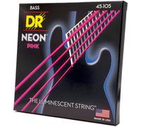 DR Strings NPB-45 Hi-Def Neon Pink Electric Bass Guitar Strings (45-105)