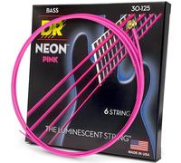 DR Strings Bass Strings NPB630 – Handmade Coated Neon Hi-Def Pink 30-125 Medium Set 6-String