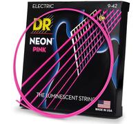 DR Strings Electric Guitar Strings NPE-9 Hi-Def Neon Pink Lite D
