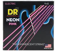 DR Strings Electric Guitar Strings NPE-9 Hi-Def Neon Pink Lite D