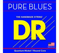 DR Strings Pure Blues (PB5-40) - Electric Bass Strings, 5-String Set, Quantum Nickel, Round Core, Light 40-120 - Handmade in USA