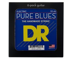 DR Strings Pure Blues PHR-10 6-Pack