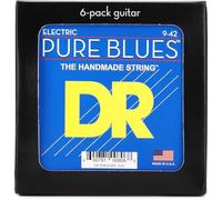 Pure Blues 6 Pack Electric Guitar Strings Lightweight Pure Nickel 9-42