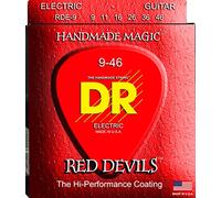 DR Strings RDE946 9-46 Lite and Heavy Set Handmade Red Devils Coated Electric Strings