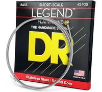 DR Strings SFL45 45-105 Medium Set Handmade Legend Flat Coated Short Scale Bass Strings