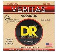 DR Strings VERITAS™ - Coated Core Technology Acoustic Guitar Strings: Extra Light 10-48