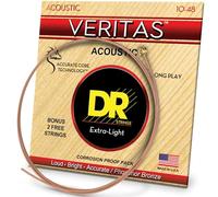 DR Strings VERITAS™ - Coated Core Technology Acoustic Guitar Strings: Extra Light 10-48