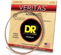 DR Strings VERITAS™ - Coated Core Technology Acoustic Guitar Strings: Medium 13-56