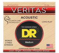 DR Strings VERITAS™ - Coated Core Technology Acoustic Guitar Strings: Medium 13-56