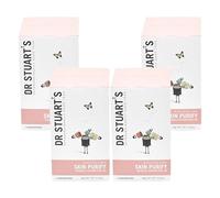 Dr Stuart’s Skin Purify Herbal Tea - 15 Enveloped Bags | Red Clover, Nettle & Dandelion | Caffeine Free, 100% Natural Herbal Detox & Skin Support Infusion | (Pack of 4) from SuperfoodUK