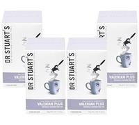 Dr Stuart's Valerian Plus Tea - 15 Enveloped Bags | Natural Sleep Aid with Valerian Root, Hops & Passion Flower | Caffeine Free Bedtime Herbal Tea | (Pack of 4) from SuperfoodUK