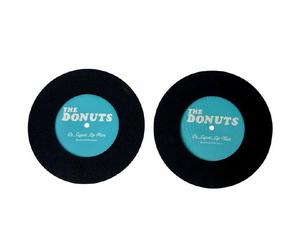 Dr Suzuki The Donuts 7" Vinyl Record Slipmats (pair, black/blue)
