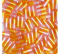 DR T&T 1000 gelatin gelatine Capsules size 0 pearl pink gold body top separated