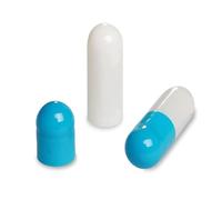 DR T&T gelatine Capsules Capsule size0 Size 0 blue white body top separated (10000)
