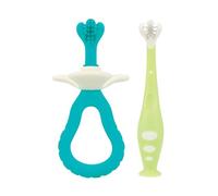 Dr. Talbot's Baby Toothbrush Training Set, BPA Free, 2-Piece, 6M+