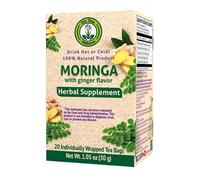 Dr. Tea Wellness Moringa Herbal Tea with Ginger Flavor - 20 Tea Bags