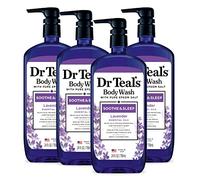 Dr Teal's 4 x Pure Epsom Salt Shower Gel - Soothes and Sleeps with Lavender - 750ml