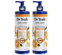 Dr. Teal's Body Lotion - Moisture Plus - Radiant Citrus Essential Oils and Vitamin C, 18 Fl Oz Pack of 2 (36 fl oz)