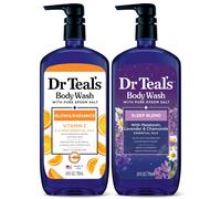 Dr Teal's Body Wash with Pure Epsom Salt Daytime/Nighttime with Vitamin C & Sleep Blend 24 fl oz (Pack of 2)