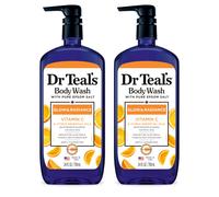 Dr Teal's Body Wash with Pure Epsom Salt Glow & Radiance with Vitamin C & Citrus Essential Oils 24oz (Pack of 2) (Packaging May Vary)