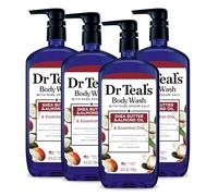 Dr Teal's Body Wash with Pure Epsom Salt, Shea Butter & Almond Oil, 24 fl oz (Pack of 4) (Pack of 4) (Pack May Be)